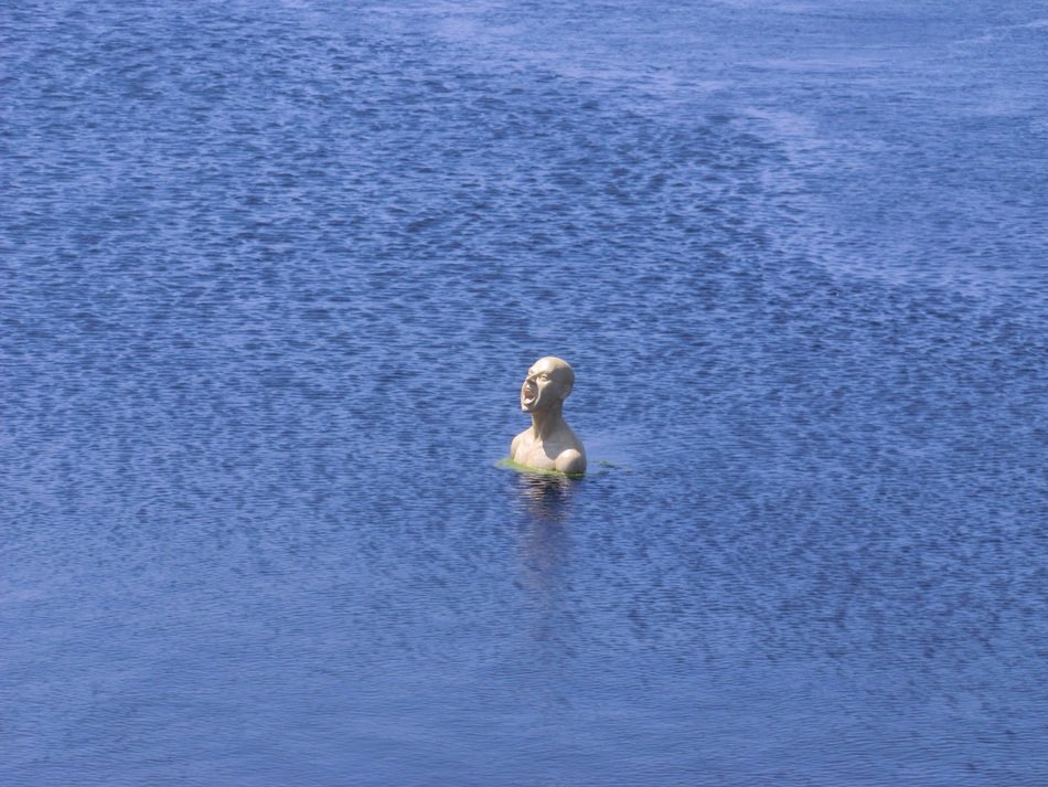 man in the river