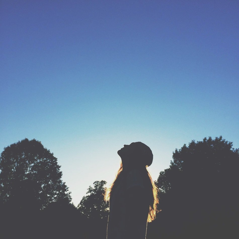 Girl in the sunset