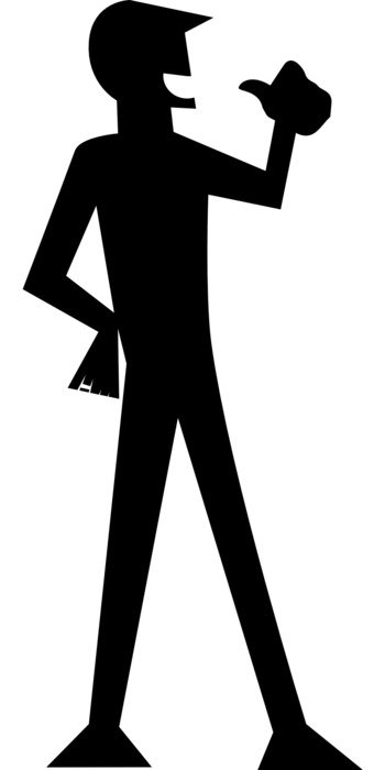 selfish man silhouette