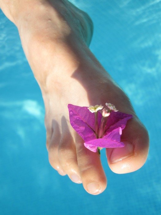 Flower on foot