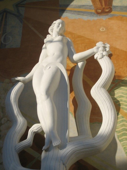 white statue woman