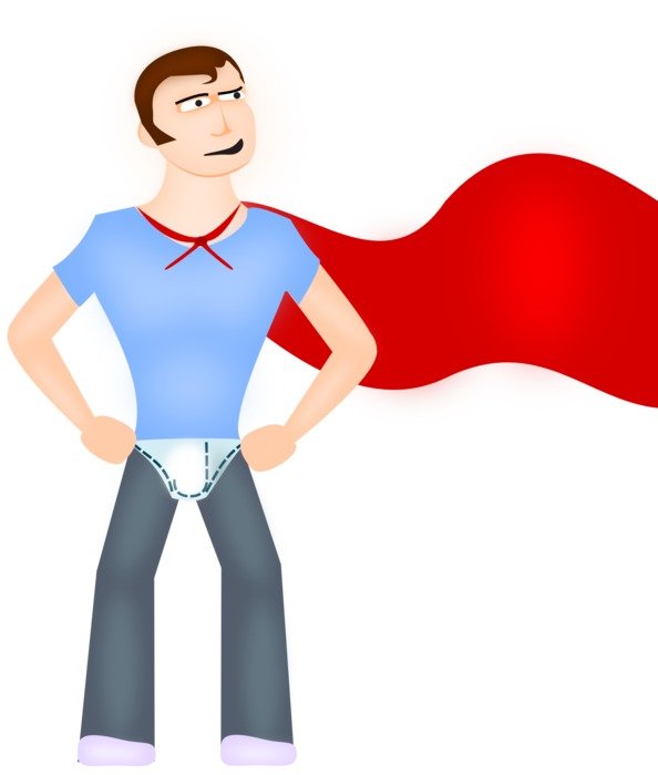Man with underpants clipart