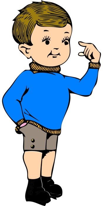 young boy in short trousers