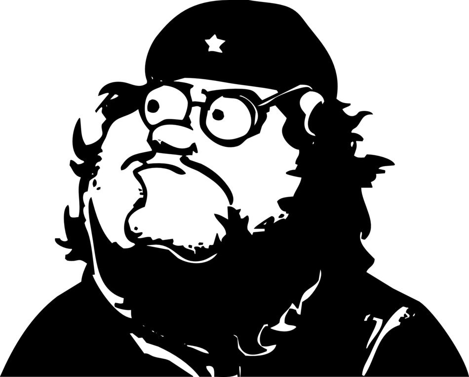 clipart of caricature of astonished communist