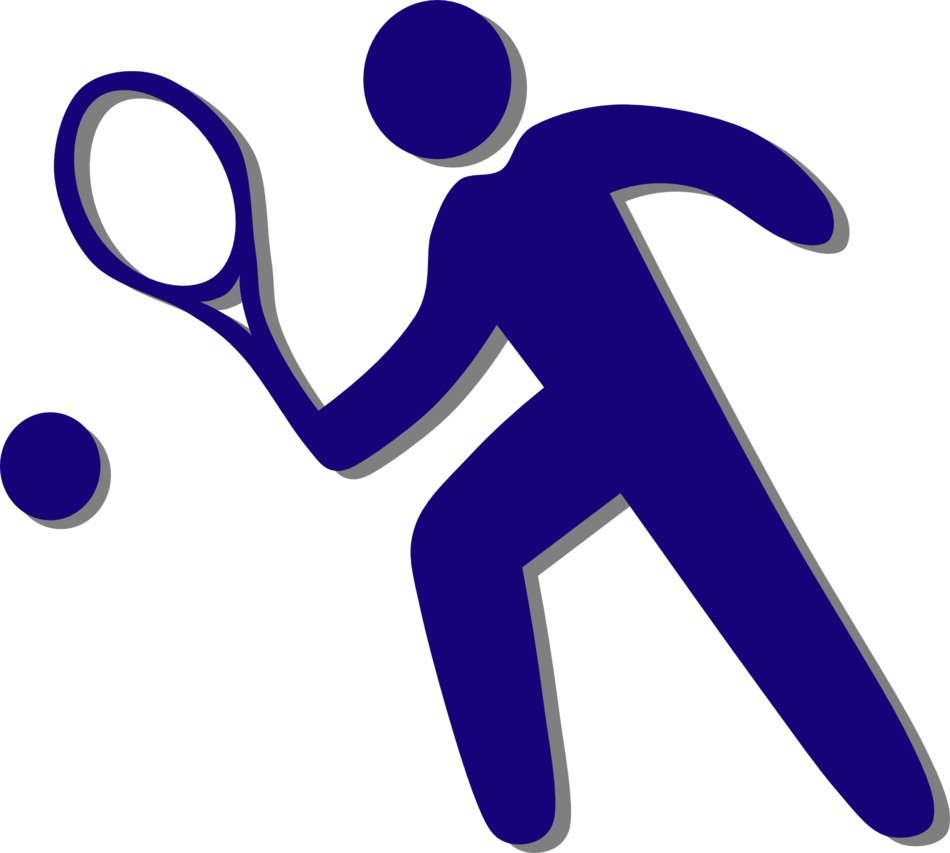 silhouette of a man with a tennis racket