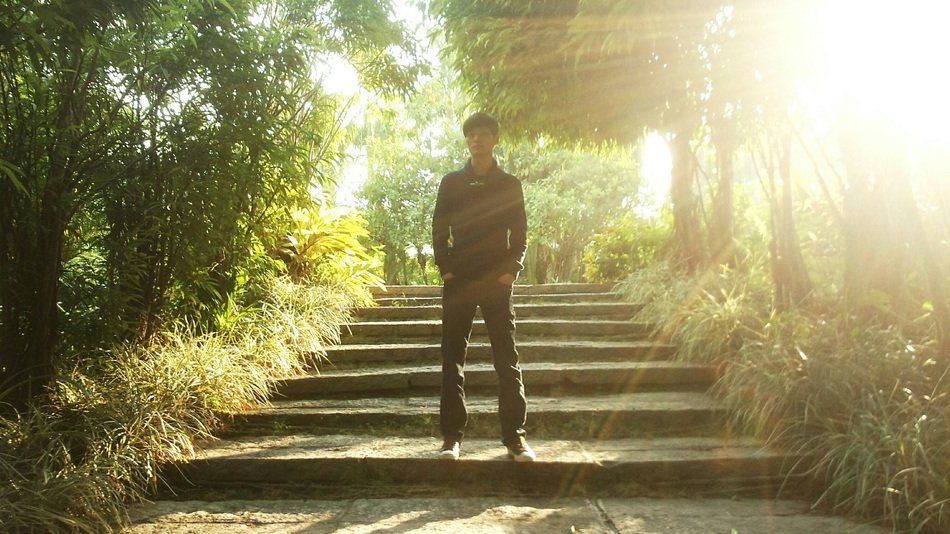Man and the light