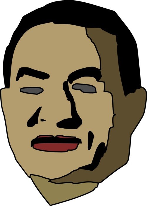 face of president mubarak as a graphic image