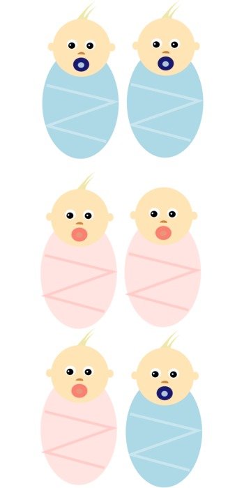 painted newborn twins