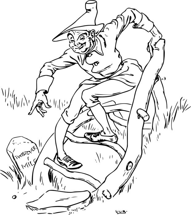 clipart of the crooked man