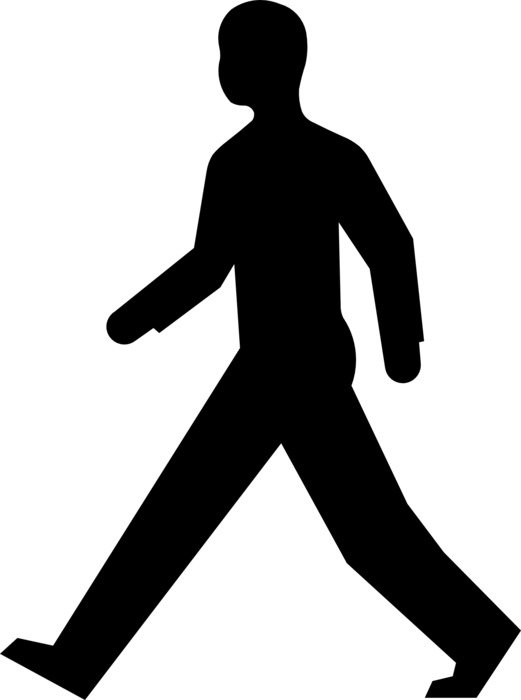 Pedestrian silhouette drawing free image download