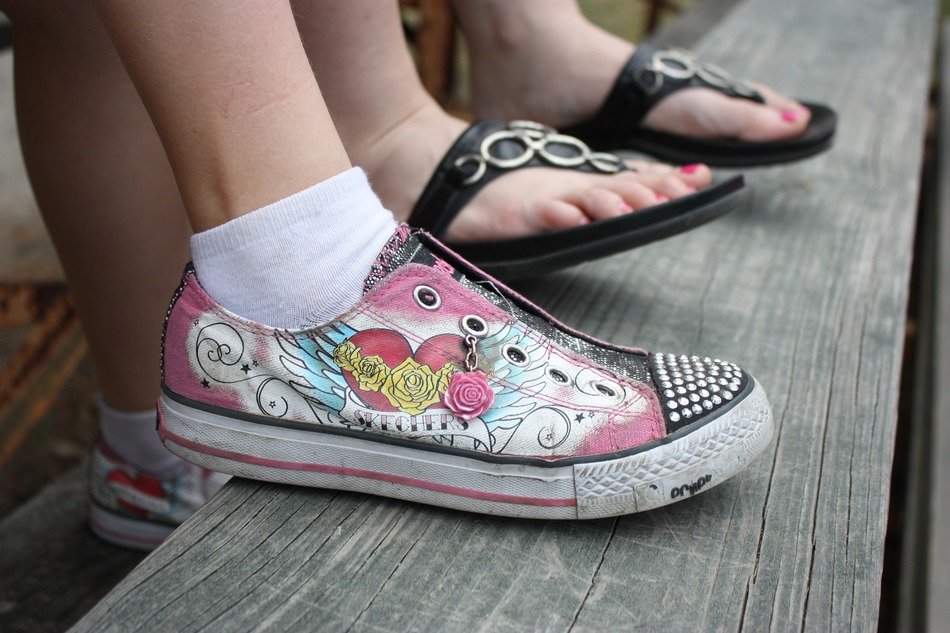 Shoes on the girl