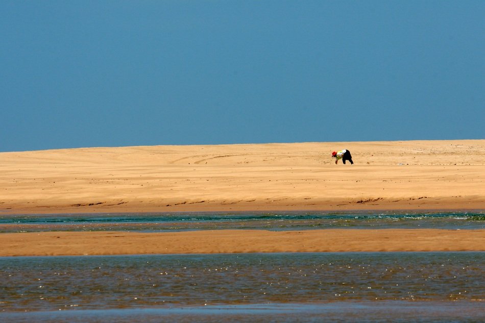 man in the red hat in the desert