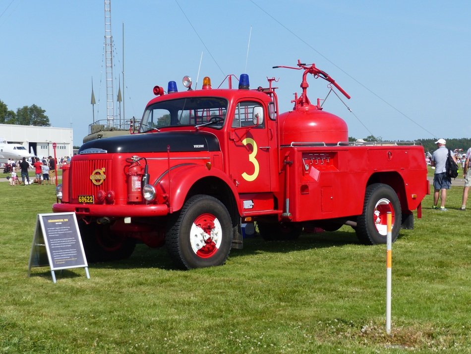 fire engine on the grass