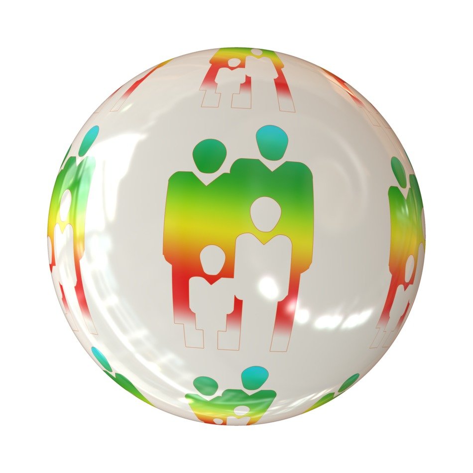 ceramic bowl with a picture of the family
