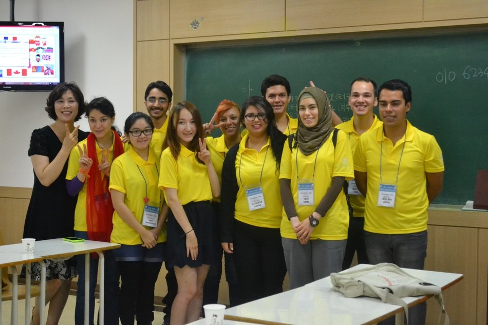 students in yellow t-shirts