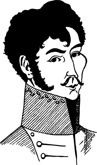 graphic image of simon bolivar