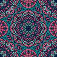 Bright floral pattern with mandalas N2