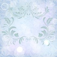 Vector abstract background with floral calligraphic frame N2