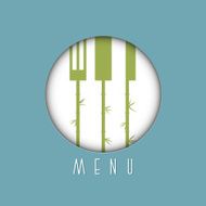 Stylish restaurant menu design in asian style - variation 6