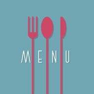 Stylish restaurant menu design in minimal style - variation 1