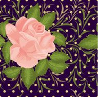 Seamless pattern with pink roses in vintage style N2
