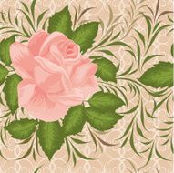 Seamless pattern with pink roses in vintage style N3