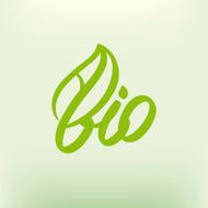 Bio logo eco label natural product sign organic icon N2