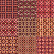 Set of 9 seamless geometric patterns N4