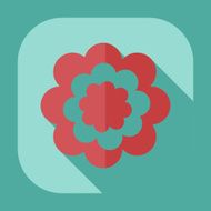 Flat modern design with shadow icon flower N16