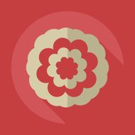Flat modern design with shadow icon flower N17