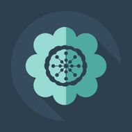Flat modern design with shadow icon flower N18