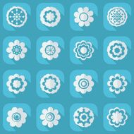 Flat modern design with shadow icon flower N20