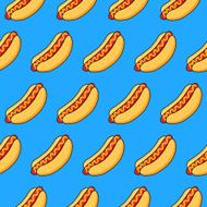hot dogs on blue background N2