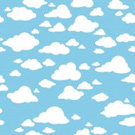 Seamless pattern with clouds N7