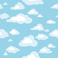 Seamless pattern with clouds N9