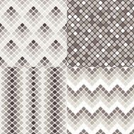 Set of geometric colorful seamless patterns