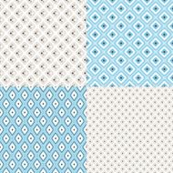 Set of geometric colorful seamless patterns N2
