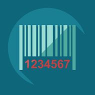 Flat modern design with shadow icons barcode N2