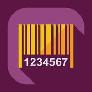 Flat modern design with shadow icons barcode N3