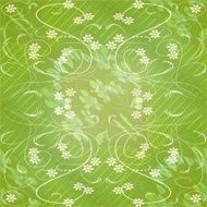 Live green spring background with subtle floral motif N2