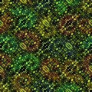 Green mosaic background with black lines