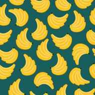 Yellow bananas branches seamless pattern