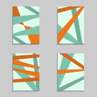 Set of modern vector booklets on abstract background