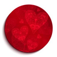 Red Circle Pattern for Valentine&#039;s Day