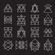 Set of geometric shapes for your design Trendy hipster logotype N2