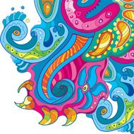 Abstract sea background with blue elements