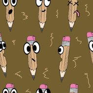 Seamless big-eyed pencils N2
