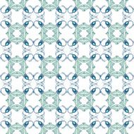 Vector Abstract Turkish Floral Swirls Ornamental Seamless Pattern