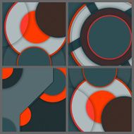 Set of banner templates with geometric pattern N12