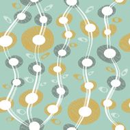 Seamless vintage circle scribble pattern